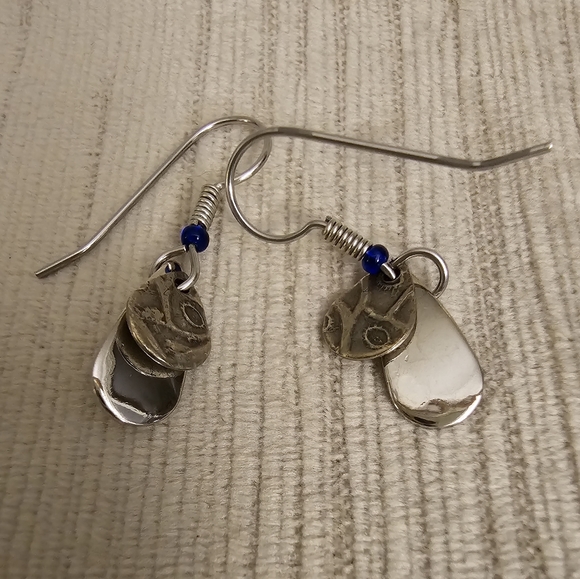 Silver Color Dangle Earrings - Picture 3 of 4